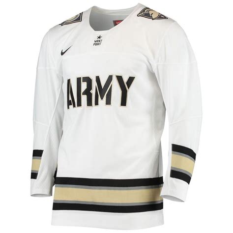 men's nike white army black knights replica hockey jersey|army black knights hockey gear.